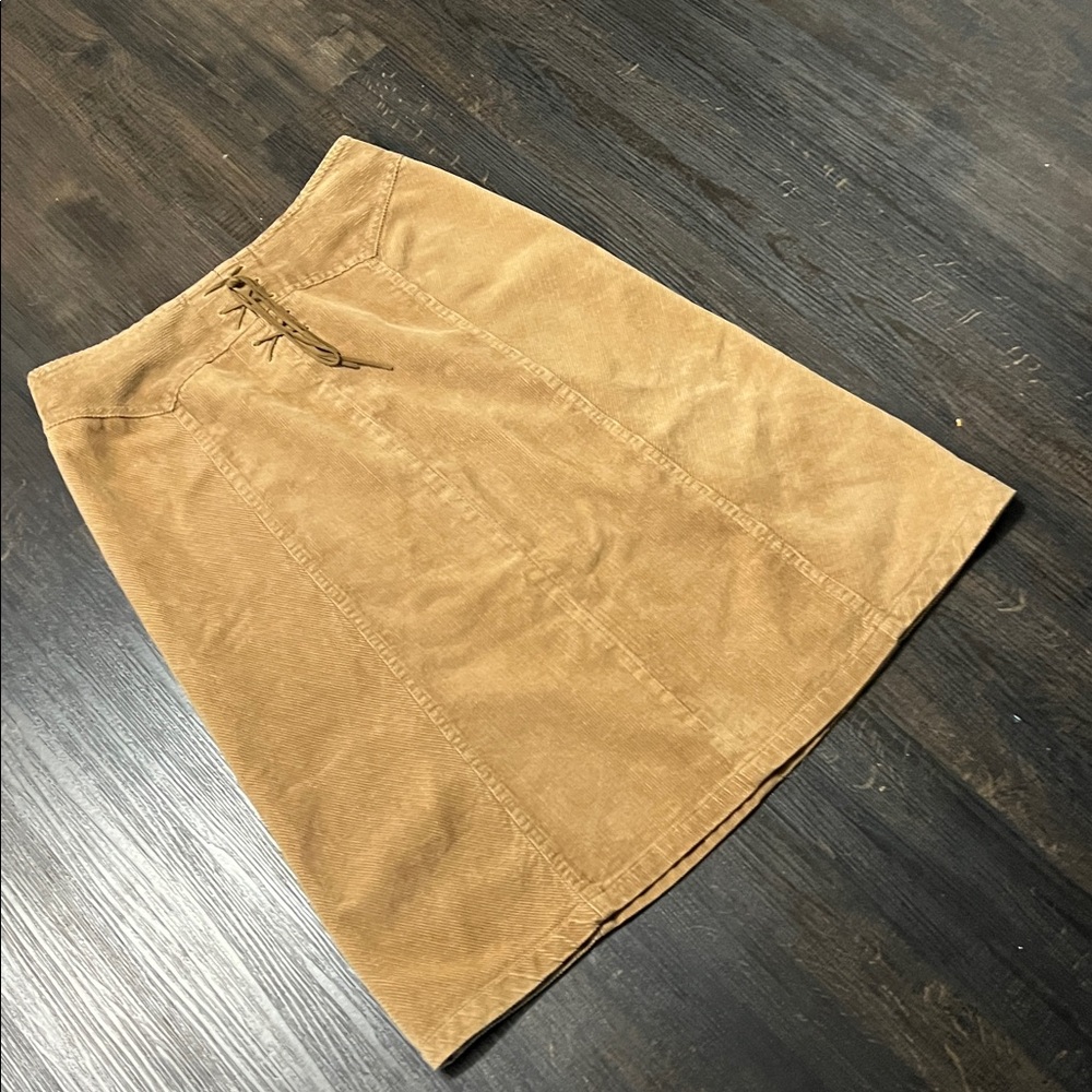 Charivarie corduroy midi length skirt